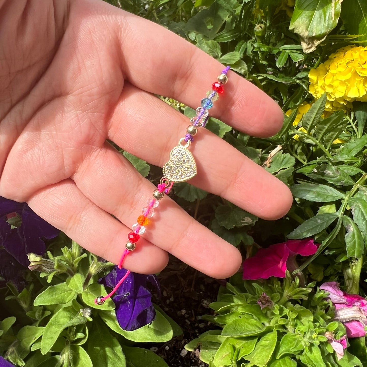 Rainbow Heart Bracelet